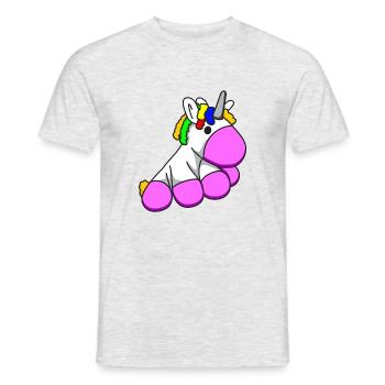 Einhorn3 - Männer T-Shirt - Grau meliert - Vorne - AI Model Male 178 dark (178cm)