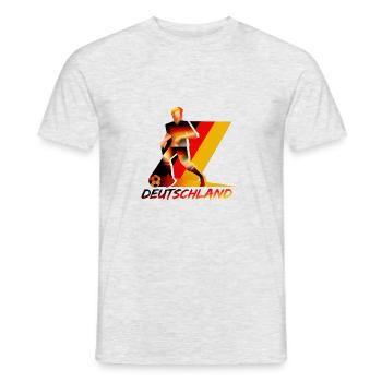 Chemise de football d'Allemagne - T-shirt homme - gris chiné - Devant - AI Model Male 178 dark (178cm)