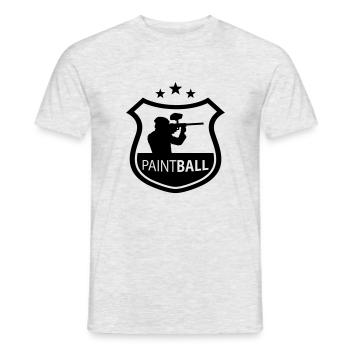 paintball - Men's T-Shirt - heather grey - Front - AI Model Male 178 dark (178cm)