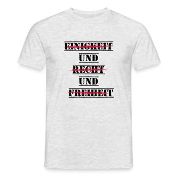 Einigkeit und Recht und Freiheit - Männer T-Shirt - Grau meliert - Vorne - AI Model Male 178 dark (178cm)