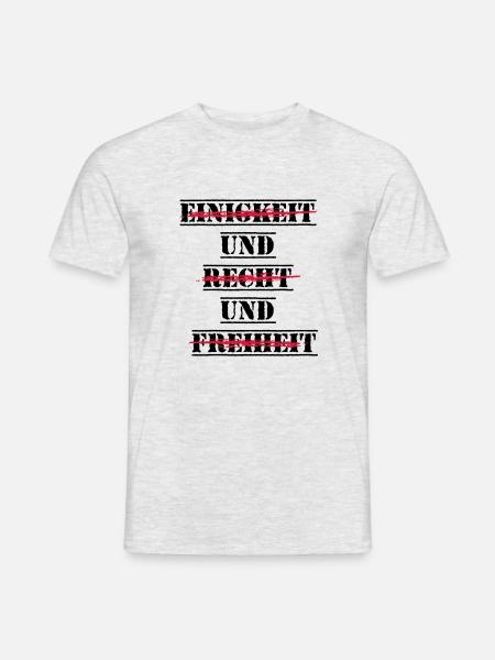 Einigkeit und Recht und Freiheit - Männer T-Shirt - Grau meliert