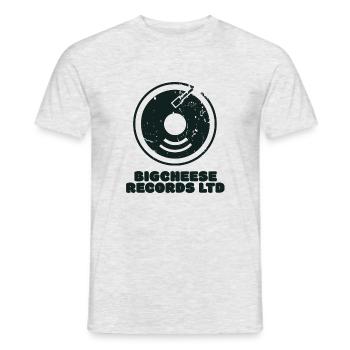 Bigcheese Records drucken - Männer T-Shirt - Grau meliert - Vorne - AI Model Male 178 dark (178cm)