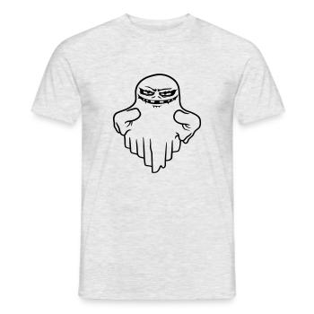 Schwebender Monster Geist Comic - Männer T-Shirt - Grau meliert - Vorne - AI Model Male 178 dark (178cm)