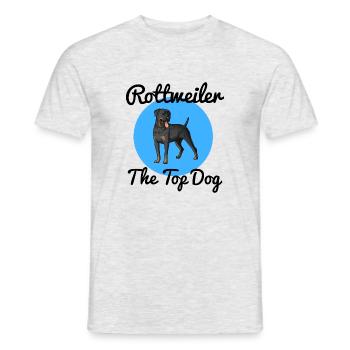 Rottweiler Der Platzhirsch - Männer T-Shirt - Grau meliert - Vorne - AI Model Male 178 dark (178cm)