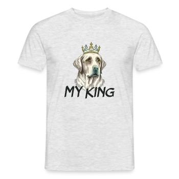LABRADOR DOG RETRIEVER BREED CUTE RESCUE - Men's T-Shirt - heather grey - Front - AI Model Male 178 dark (178cm)