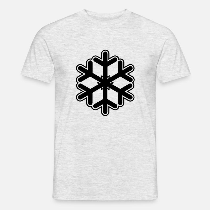 Schneeflöckchen Schnee - Männer T-Shirt - Grau meliert