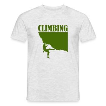 climbing - Männer T-Shirt - Grau meliert - Vorne - AI Model Male 178 dark (178cm)