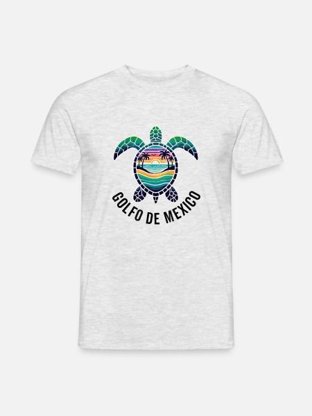Golfo de Mexico Viva Mexico Golf von Mexiko - Männer T-Shirt - Grau meliert