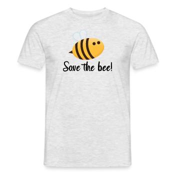Save the bee! - Männer T-Shirt - Grau meliert - Vorne - AI Model Male 178 dark (178cm)