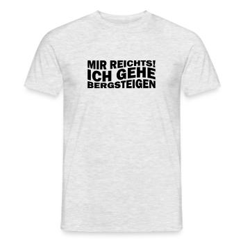Mir reichts! Ich gehe Bergsteigen - Männer T-Shirt - Grau meliert - Vorne - AI Model Male 178 dark (178cm)