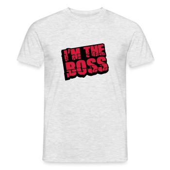 Cool I´m la conception de Logo Boss - T-shirt homme - gris chiné - Devant - AI Model Male 178 dark (178cm)