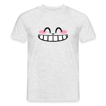 Kawaii Wide Smile | Kate 2021 Panzer - Männer T-Shirt - Grau meliert - Vorne - AI Model Male 178 dark (178cm)