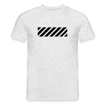 Rayures abstraites - Audacieux, Minimaliste, Géométrique - T-shirt homme - gris chiné - Devant - AI Model Male 178 dark (178cm)