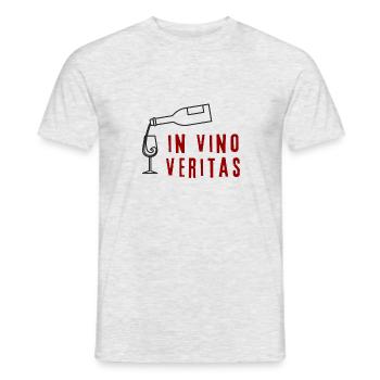 In Vino Veritas - Männer T-Shirt - Grau meliert - Vorne - AI Model Male 178 dark (178cm)