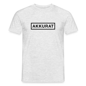 Akkurat - Bold Minimalist Statement - Men's T-Shirt - heather grey - Front - AI Model Male 178 dark (178cm)