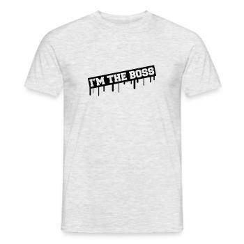 I'm The Boss Graffiti - T-shirt homme - gris chiné - Devant - AI Model Male 178 dark (178cm)