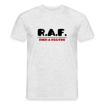 R.A.F. - Rien à foutre :) - T-shirt homme - gris chiné - Devant - AI Model Male 178 dark (178cm)