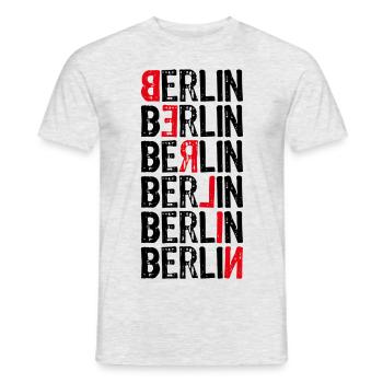 Berlin - Männer T-Shirt - Grau meliert - Vorne - AI Model Male 178 dark (178cm)