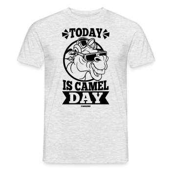 Today Is Camel Day - Men's T-Shirt - heather grey - Front - AI Model Male 178 dark (178cm)