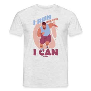 Courir - T-shirt homme - gris chiné - Devant - AI Model Male 178 dark (178cm)