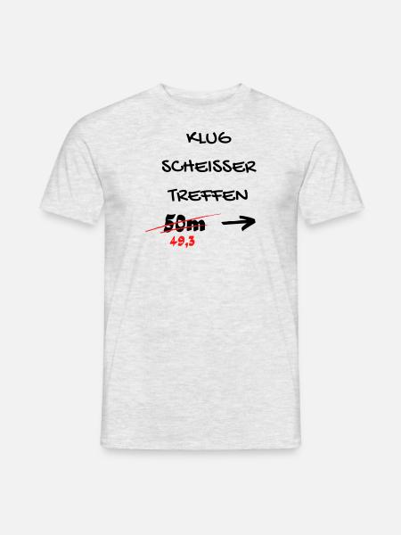 Klugscheisser Treffen - Männer T-Shirt - Grau meliert