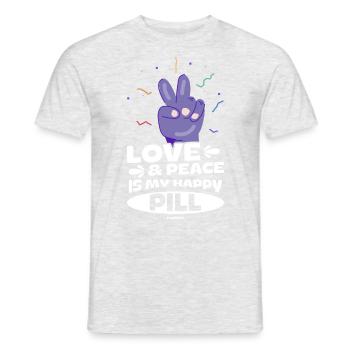 J’aime la paix - T-shirt homme - gris chiné - Devant - AI Model Male 178 dark (178cm)