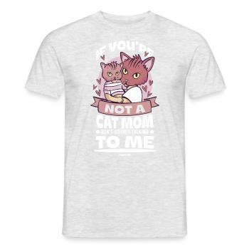 Katzenmama - Männer T-Shirt - Grau meliert - Vorne - AI Model Male 178 dark (178cm)