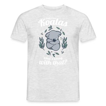 koala bear australia cute kids girl - Men's T-Shirt - heather grey - Front - AI Model Male 178 dark (178cm)