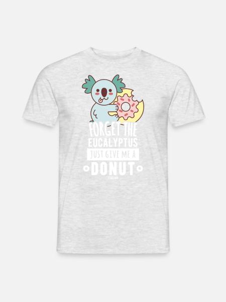Koala Donut Eukalyptus Australien - Männer T-Shirt - Grau meliert
