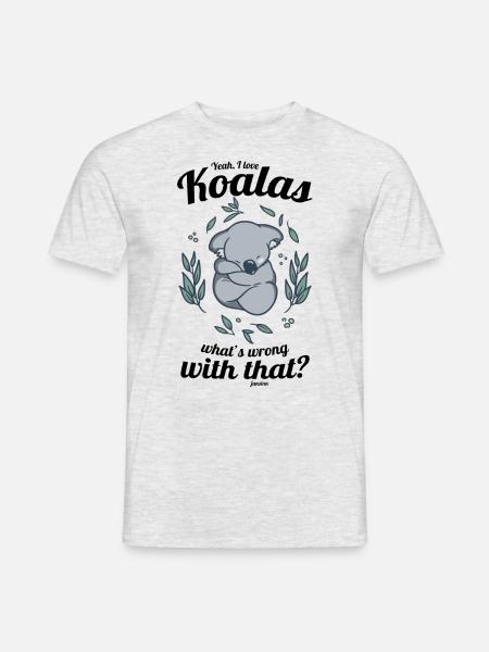 Koala amoureux koala koala mignon d’Australie - T-shirt homme - gris chiné