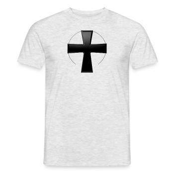 Holy Cross Black Cross Iron Cross Skirt - Men's T-Shirt - heather grey - Front - AI Model Male 178 dark (178cm)