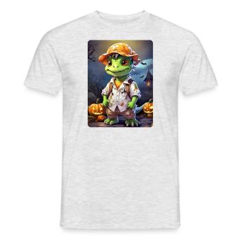 Halloween Dino Blankovorlage 4.0 - Männer T-Shirt - Grau meliert - Vorne - AI Model Male 178 dark (178cm)
