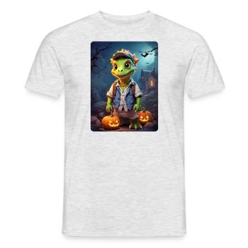 Halloween Dino Blankovorlage 9.0 - Männer T-Shirt - Grau meliert - Vorne - AI Model Male 178 dark (178cm)