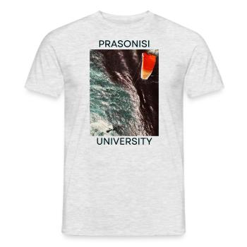 Prasonisi University - Men's T-Shirt - heather grey - Front - AI Model Male 178 dark (178cm)
