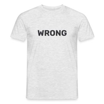 WRONG - Typograpie - T-shirt homme - gris chiné - Devant - AI Model Male 178 dark (178cm)