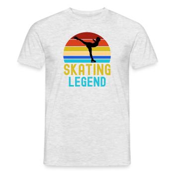 Skating Legend - meilleur patineur sur glace - T-shirt homme - gris chiné - Devant - AI Model Male 178 dark (178cm)