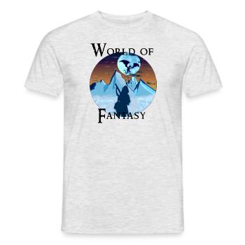 Guerrier dragon - world of fantasy - T-shirt homme - gris chiné - Devant - AI Model Male 178 dark (178cm)