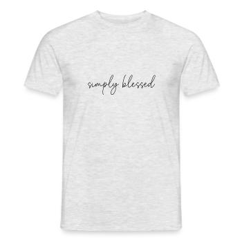 Simply blessed - Männer T-Shirt - Grau meliert - Vorne - AI Model Male 178 dark (178cm)