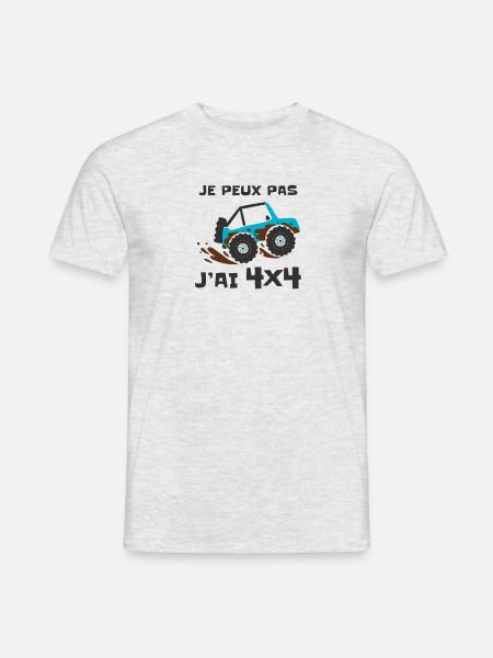 Je peux pas, j'ai 4x4 - T-shirt homme - gris chiné