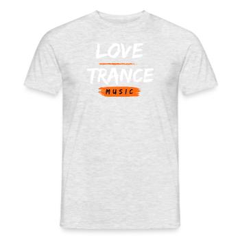 Love Trance Music - Men's T-Shirt - heather grey - Front - AI Model Male 178 dark (178cm)