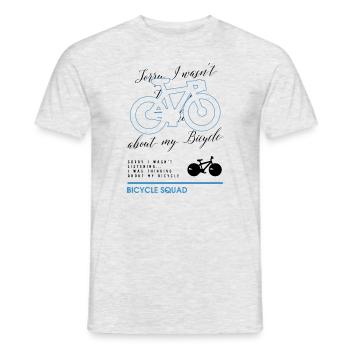 Réflexions sur les vélos, le cyclisme, - T-shirt homme - gris chiné - Devant - AI Model Male 178 dark (178cm)
