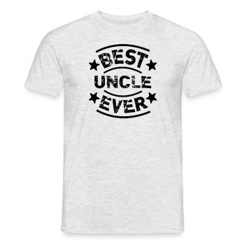 Best Uncle Ever Gift Birthday Cool Vintage - Men's T-Shirt - heather grey - Front - AI Model Male 178 dark (178cm)