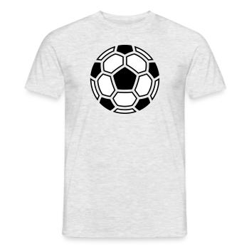 Mosaïque de football (ballon / logo / symbole / pictogramme) - T-shirt homme - gris chiné - Devant - AI Model Male 178 dark (178cm)