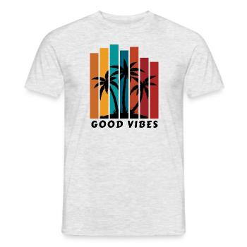 GOOD VIBES - Männer T-Shirt - Grau meliert - Vorne - AI Model Male 178 dark (178cm)