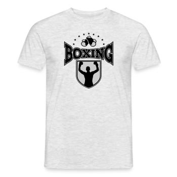 Boxeur Boxe Boxe Arts Martiaux Ring Sport - T-shirt homme - gris chiné - Devant - AI Model Male 178 dark (178cm)