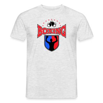 Boxeur Boxe Boxe Arts Martiaux Ring Sport - T-shirt homme - gris chiné - Devant - AI Model Male 178 dark (178cm)