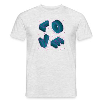 LOVE Diagramm - Männer T-Shirt - Grau meliert - Vorne - AI Model Male 178 dark (178cm)