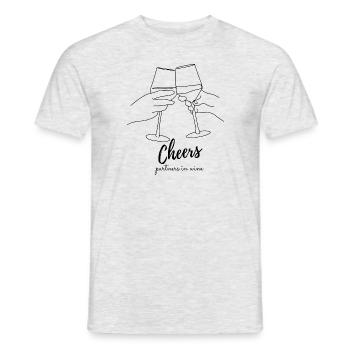 Partners in Wine - Männer T-Shirt - Grau meliert - Vorne - AI Model Male 178 dark (178cm)
