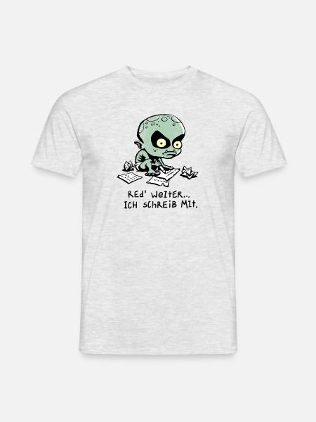 Ich schreib mit... - Männer T-Shirt - Grau meliert