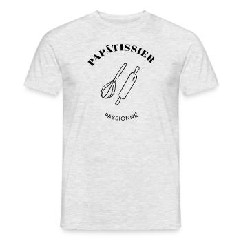 Papatissier passionné - T-shirt homme - gris chiné - Devant - AI Model Male 178 dark (178cm)